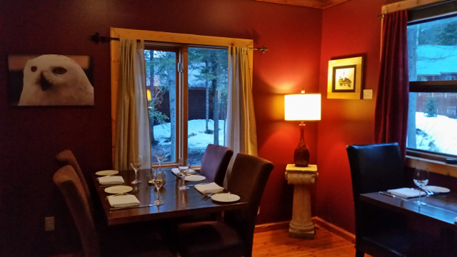 Dining at the Cedar House restaurant Golden BC